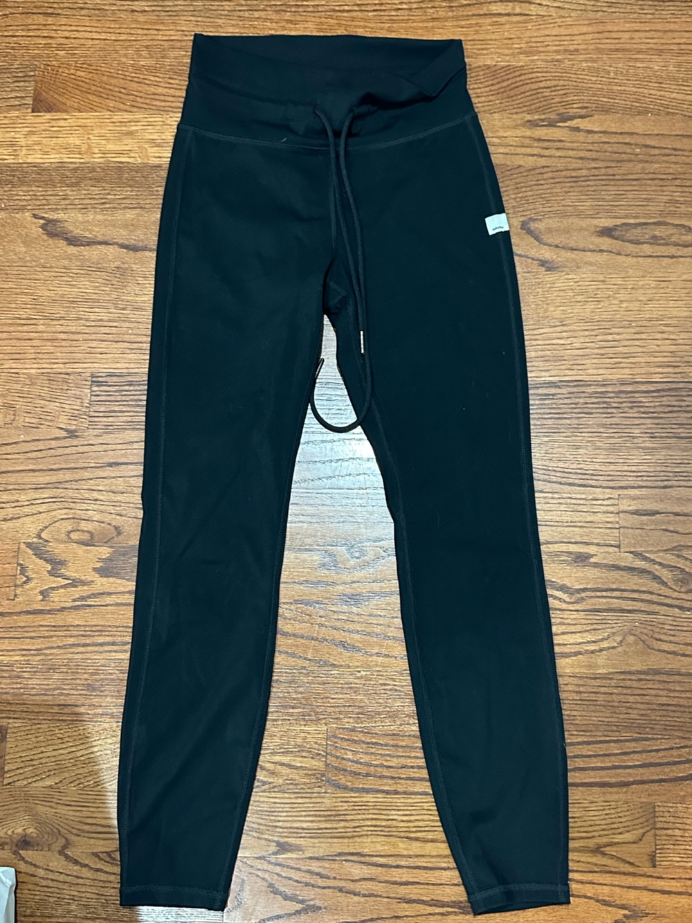 Women’s Black High-Waist Drawstring Leggings
